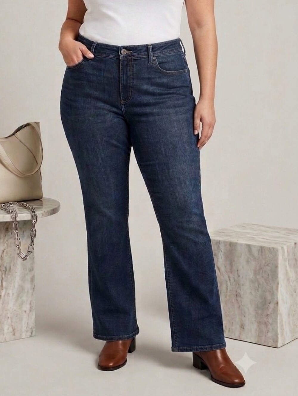 Levi's 415 Classic Bootcut Dark Wash Stretch Denim Jeans Western cowgirl 18 W